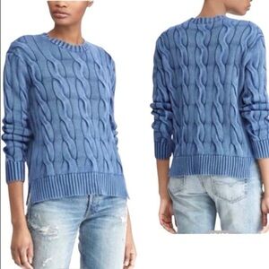 Polo Ralph Lauren Cable-Knit Cotton Crewneck Sweater